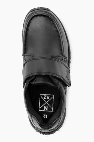 Black Sporty Single Strap Shoes (Older Boys)
